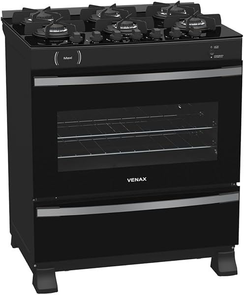 Fogão Venax Maxi Vitreo 6 Bocas